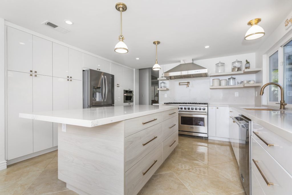 kitchen space and island